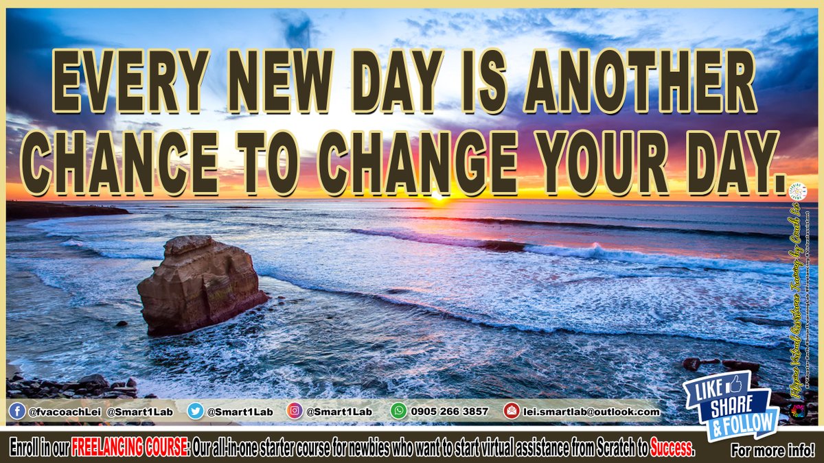 SmartLearninLab's tweet image. EVERY NEW DAY IS ANOTHER CHANCE TO CHANGE YOUR DAY.

#dailyreminder 
#FVAQatar   
#Surge   
#SmartLearningLab  
#Qatar   
#fridayvibes