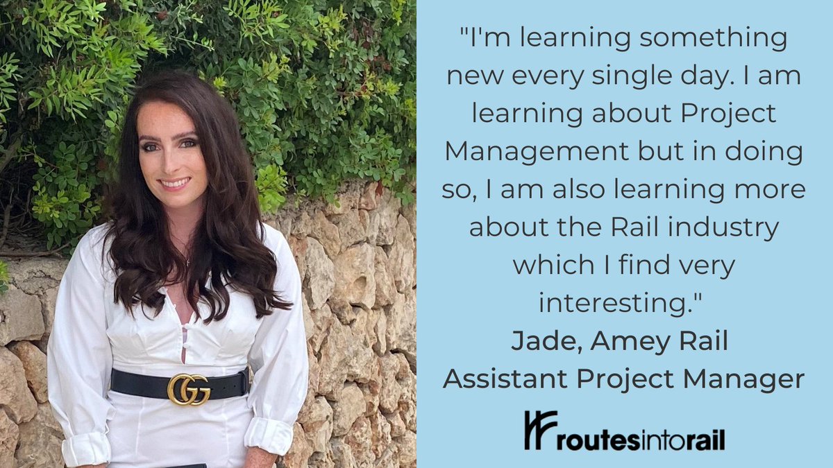 RoutesintoRail's tweet photo. Jade is an Assistant Project Manager for @Ameyplc. Head over to Routes into Rail to read more on Jade's journey into the rail sector. https://t.co/CFgdJQ0A2v
#Amey #ProjectManagement #Rail #ThinkCareerThinkRail https://t.co/SuYkjHP1d8