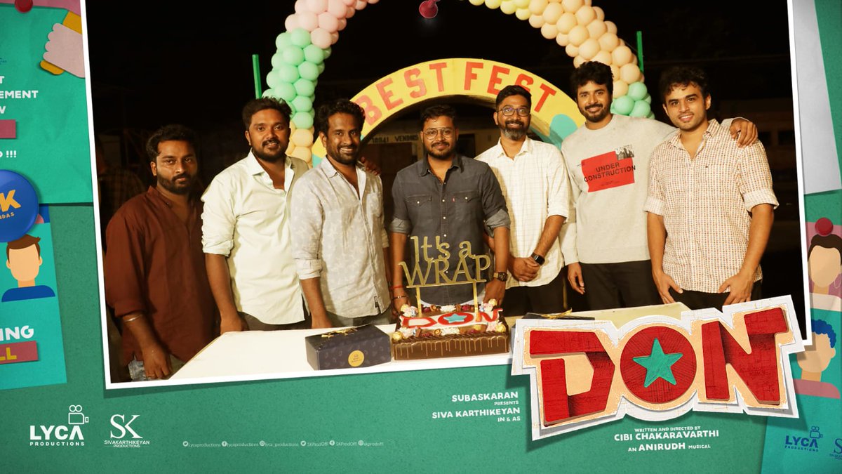 kollywoodtimes's tweet photo. #DONWrapUp #DON

@Siva_Kartikeyan @KalaiArasu_ @SKProdOffl @Dir_Cibi @anirudhofficial @priyankaamohan @iam_SJSuryah @thondankani @sooriofficial @bhaskaran_dop @Inagseditor @Udaya_UAart @VickyStunt_dir @kaaliactor @VigneshShivN @BrindhaGopal1 @LycaProductions https://t.co/sgsxIUQol1