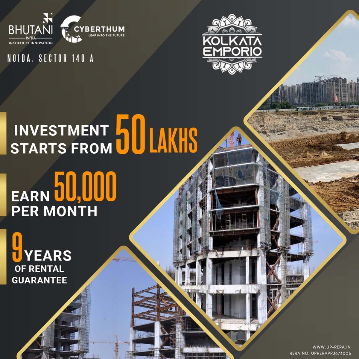 AlifRealty's tweet photo. The construction of Cyberthum (introduced by Bhutani infra) is going very fast. Being a steel infrastructure, 3 floors are being constructed in just one month.

Don't wait to buy Real Estate, Buy Real Estate, Wait and then see it making you a millionaire. https://t.co/BYtXU35vZ8