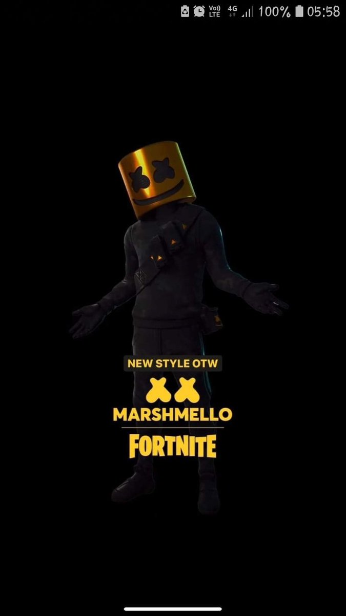 Terrivel_br's tweet photo. 📌🔥Marshmello divulgou em seus stories do Insta que sua skin no Fort retornará pra  loja de itens em 14 de dezembro com um novo estilo Dourado. 
⚠️Os cosméticos do mesmo que foi adquiridos através de loja/evento ganharam um estilo alternativo após a chegada da Tempo 1: cap  3. https://t.co/PY5hYEbEc8