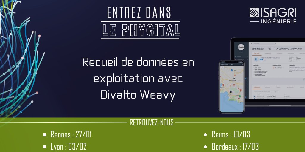 ISAGRI_Ingnr's tweet photo. [Audit d’élevage]
✔️Assurer la relation client/TC en collectant les données d'exploitations grâce à Divalto Weavy

Un atelier sur l’audit d’élevage est organisé lors de notre TDF2022! 😉

Programme et inscription par ici 👉 https://t.co/Uh58qbLyiO

#Négoces #Coopératives https://t.co/8b53w56kDG