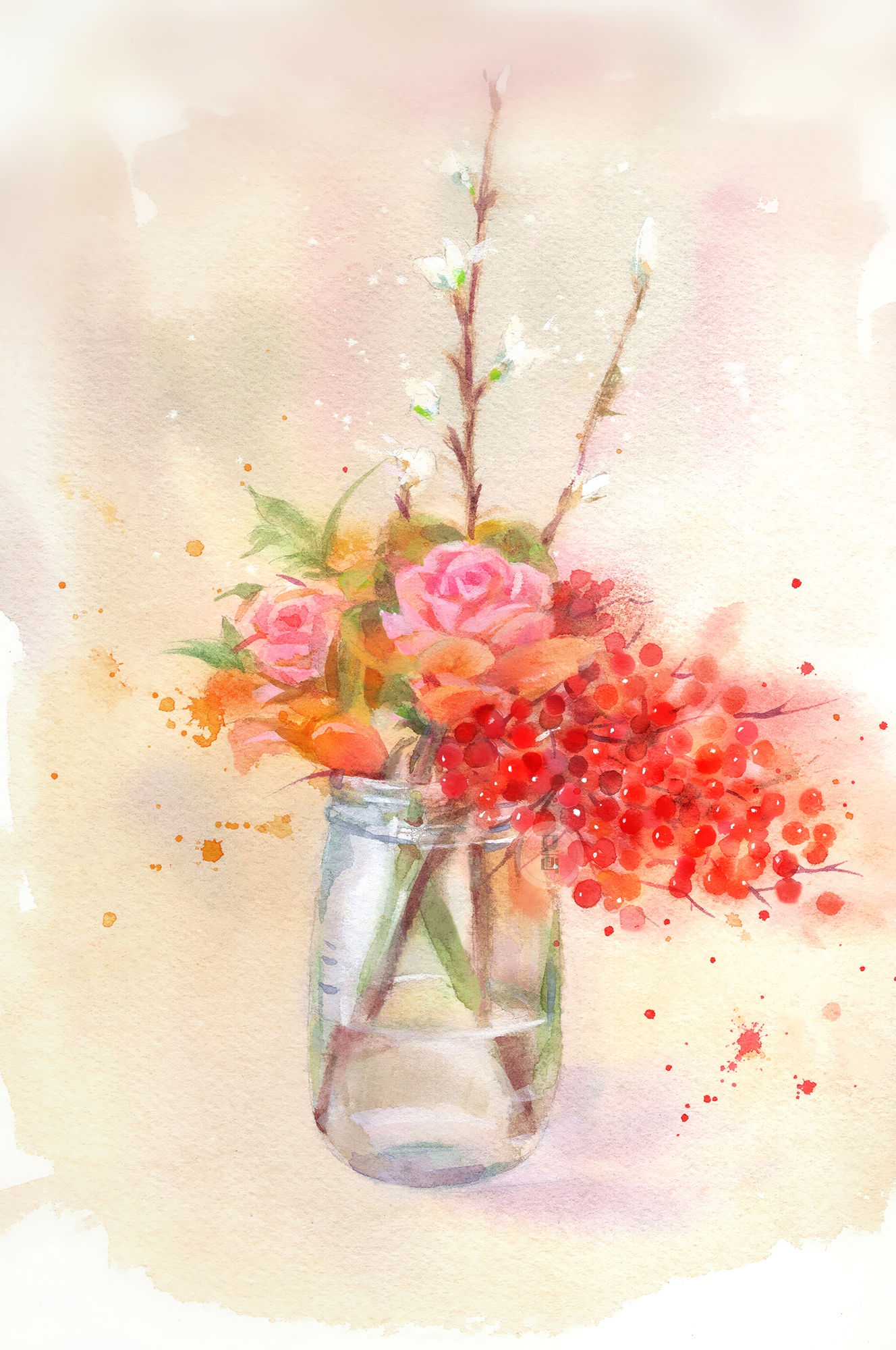 又画教育on Twitter 水彩 玻璃瓶花生活明朗 鲜花可爱 水彩 风景 绘画 Watercolor Scenery Painting 水彩画 水彩イラスト 水彩フレームhttps T Co 97ez2rwcue Twitter