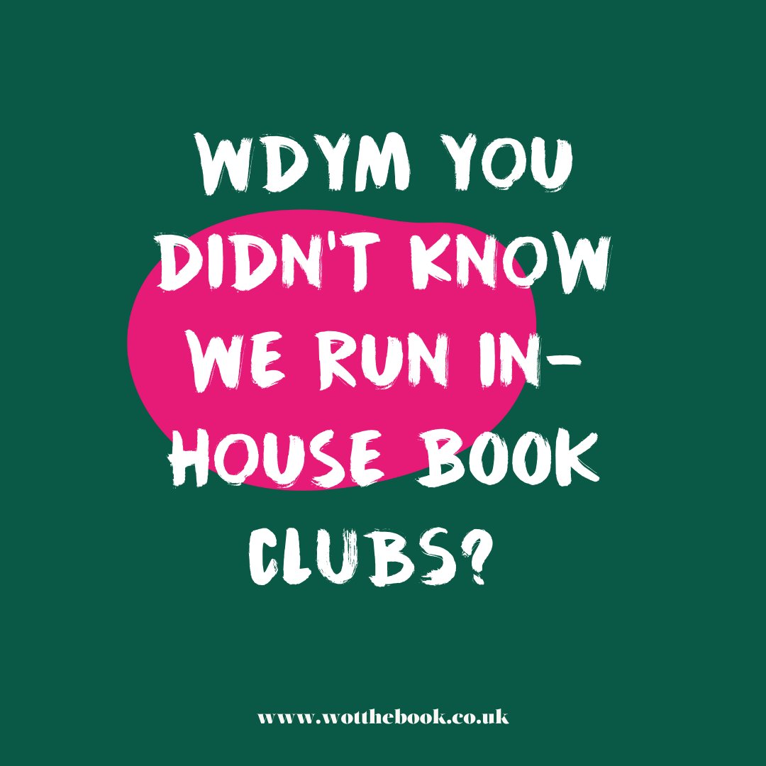 BookWot's tweet photo. WDYM you didn't know we run in-house book clubs? You say book, we say club, 'Book', 'Club, 'Book, Club'. 📘♣️📘♣️

We provide not only our open pathways... please see below for the link, but we also support the set up of in-house book clubs.

Want to know more?? Get in touch 🤙 https://t.co/GmWKhiNf50