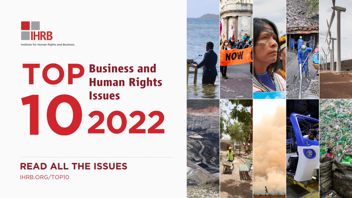 On #HumanRightsDay, IHRB's #Top10 for the year ahead examines the intersection of #HumanRights and #ClimateAction, highlighting priority areas demanding attention by #governments, #business, and #civilsociety.

READ NOW ➡️ ihrb.org/library/top-10…

#BizHumanRights