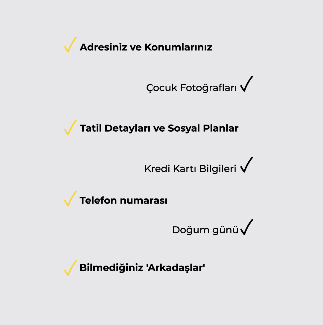 Her ne kadar Facebook sizin güvenliğinizi koruduğunu söylese de yaptığınız gereksiz paylaşımlar sebebiyle özel bilgilerinizi paylaşıyor olabilirsiniz. 😳

Bu yüzden Facebook hesabınızı kullanırken dikkat etmeniz gereken bazı önemli noktalar var....👇

•

•

#vimerang
