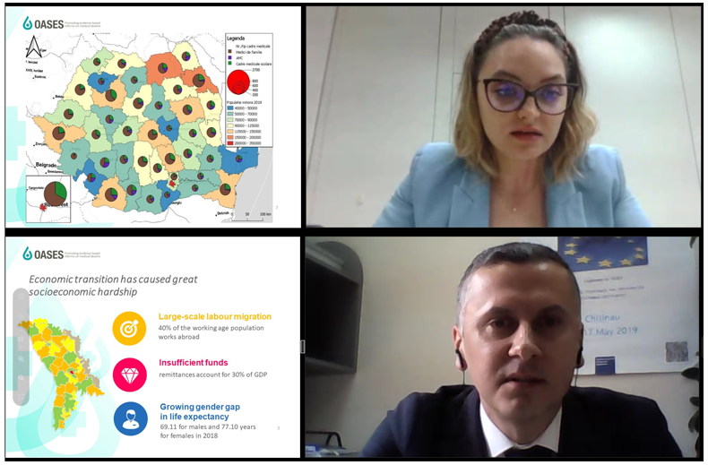 INHWE_Network's tweet photo. Next on the @oases_project EU conference is Monica-Georgiana Brinzac @BrinzacMonica with Sergiu Otgon on two country experiences of medical deserts: the case of Romania 🇷🇴 and Moldova 🇲🇩 Join the event here > https://t.co/RftmstkKvj #OASES_Project #OASESProject @Agenas_Salute https://t.co/WxjdCIHE2o