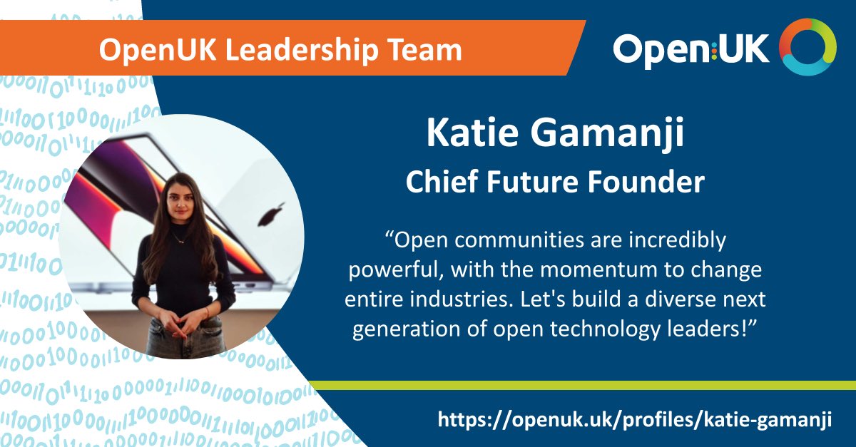 OpenUK (@openuk_uk) on Twitter photo “Let’s build a diverse next generation of open technology leaders,” says <a href="/k_gamanji/">Katie Gamanji</a> our new Chief Future Founder “Let’s build a diverse next generation of open technology leaders,” says <a href="/k_gamanji/">Katie Gamanji</a> our new Chief Future Founder