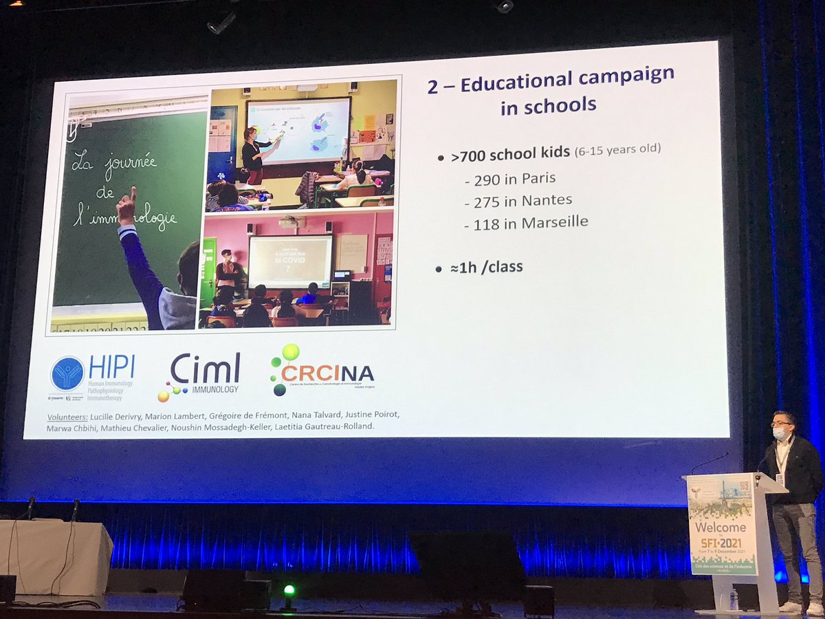 FCYImmuno's tweet photo. Thrilled to open the new anti-viral vaccine strategies session @sfiimmunologie by highlighting our action on #dayofimmunology2021 presented @MatzeChevalier @FCYImmuno : Immunology and Covid19 through the eyes of our French kids 👇
#SFI2021 
@y_efis @EFIS_Immunology @iuis_online https://t.co/d5iZyJIuBS