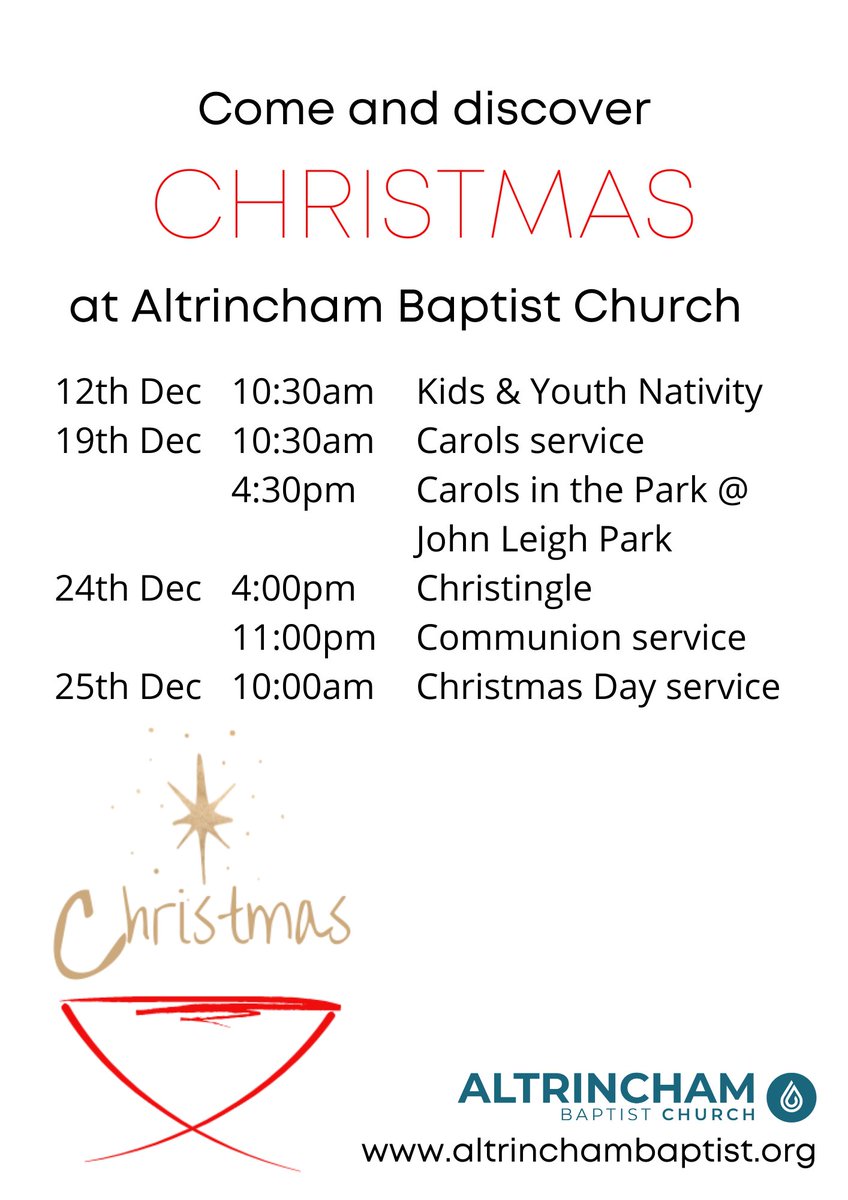 Please join us for our Christmas services &amp; events