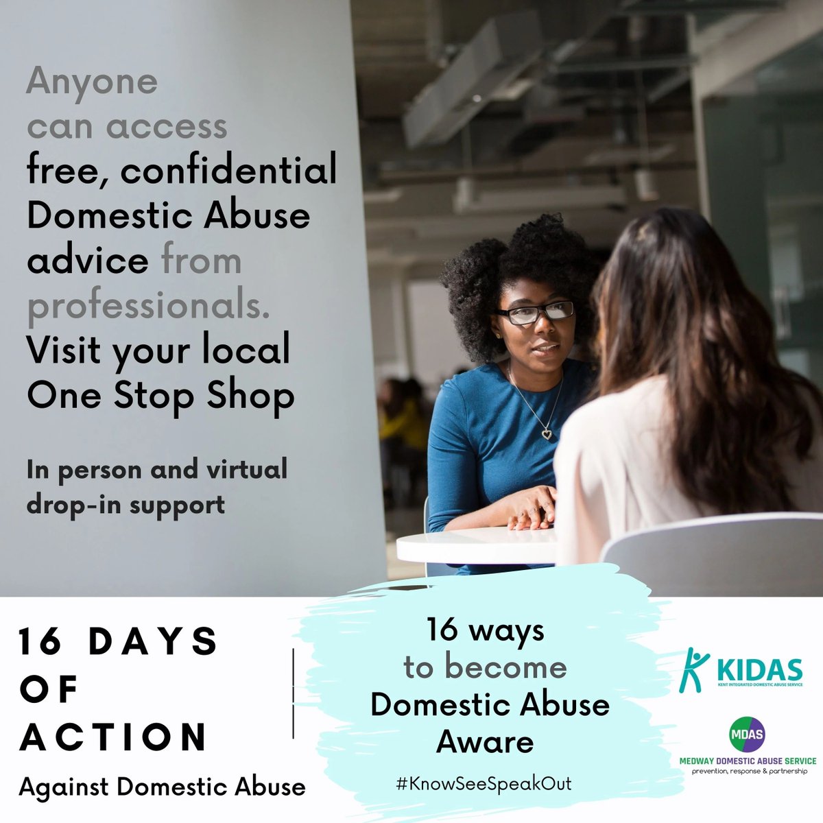 GraveshamYC's tweet photo. Anyone can access free &amp; confidential #DomesticAbuse
advice &amp; info from professionals inc legal protection,
housing, benefits, family support at #Kent &amp; #Medway 'One Stop Shop' drop-in centres &amp; virtual services. Find the closest to you https://t.co/1PFYZOWbM3
#KnowSeeSpeakOut https://t.co/EMRniBQvT6