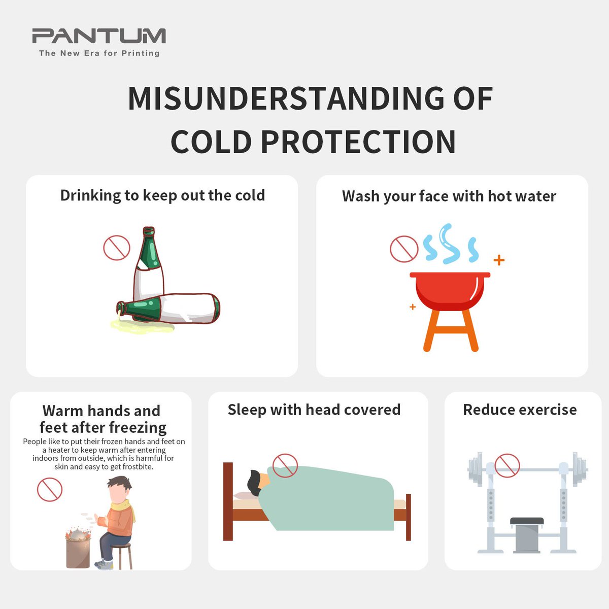 PantumPrinter's tweet photo. 💪💪💪Winter is cold and dry. People would do anything possible to keep warm.
But you must pay attention to the following misunderstandings. We need to keep warm scientifically and correctly.
#tips #keepwarm #misunserstandings #science #howto https://t.co/XqsVSBfMWS