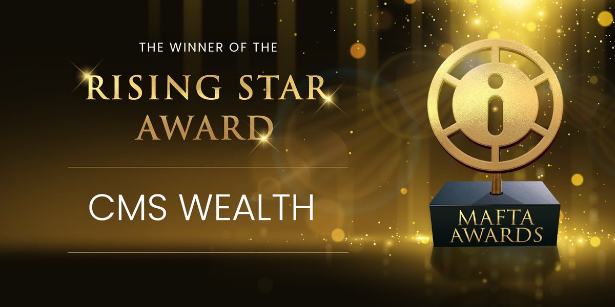 moneyinfotech's tweet photo. Congratulations to Greig Ross and the team at @CmsWealth, winner of the 'Rising Star' award at the @moneyinfotech #MAFTA Awards. Your award &amp; fizz will be going in the post ASAP! https://t.co/2WdT2BspbJ