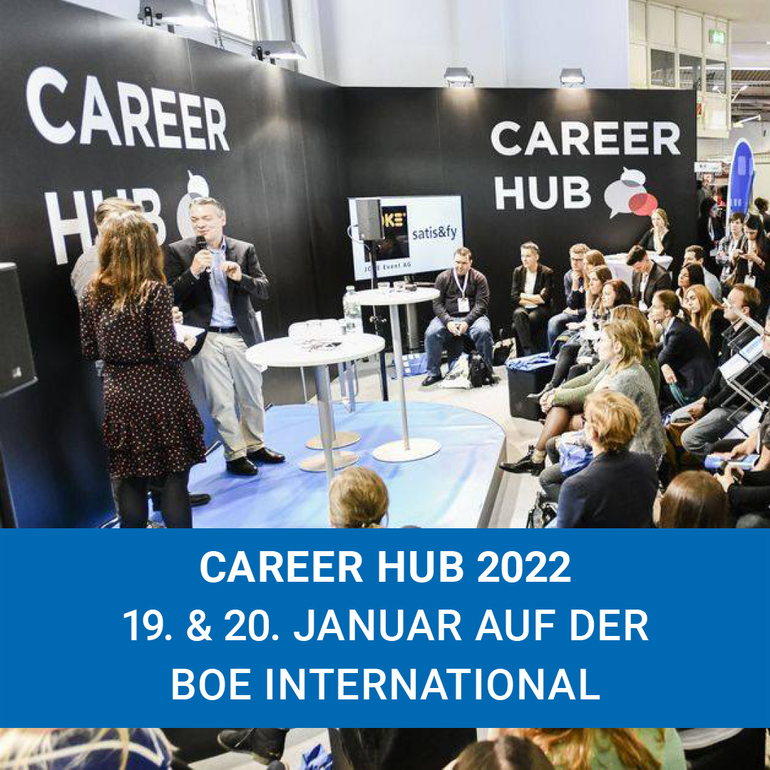 Das Fachforum Career Hub des Studieninstituts für Kommunikation findet auch 2022, am 19. &amp; 20.01., im Rahmen der @boemesse statt. Das Leitthema lautet: "Neue Themen für neue Herausforderungen"! Das komplette Programm &amp; alle weiteren Infos findet ihr hier: 
studieninstitut.de/news/9467/back…