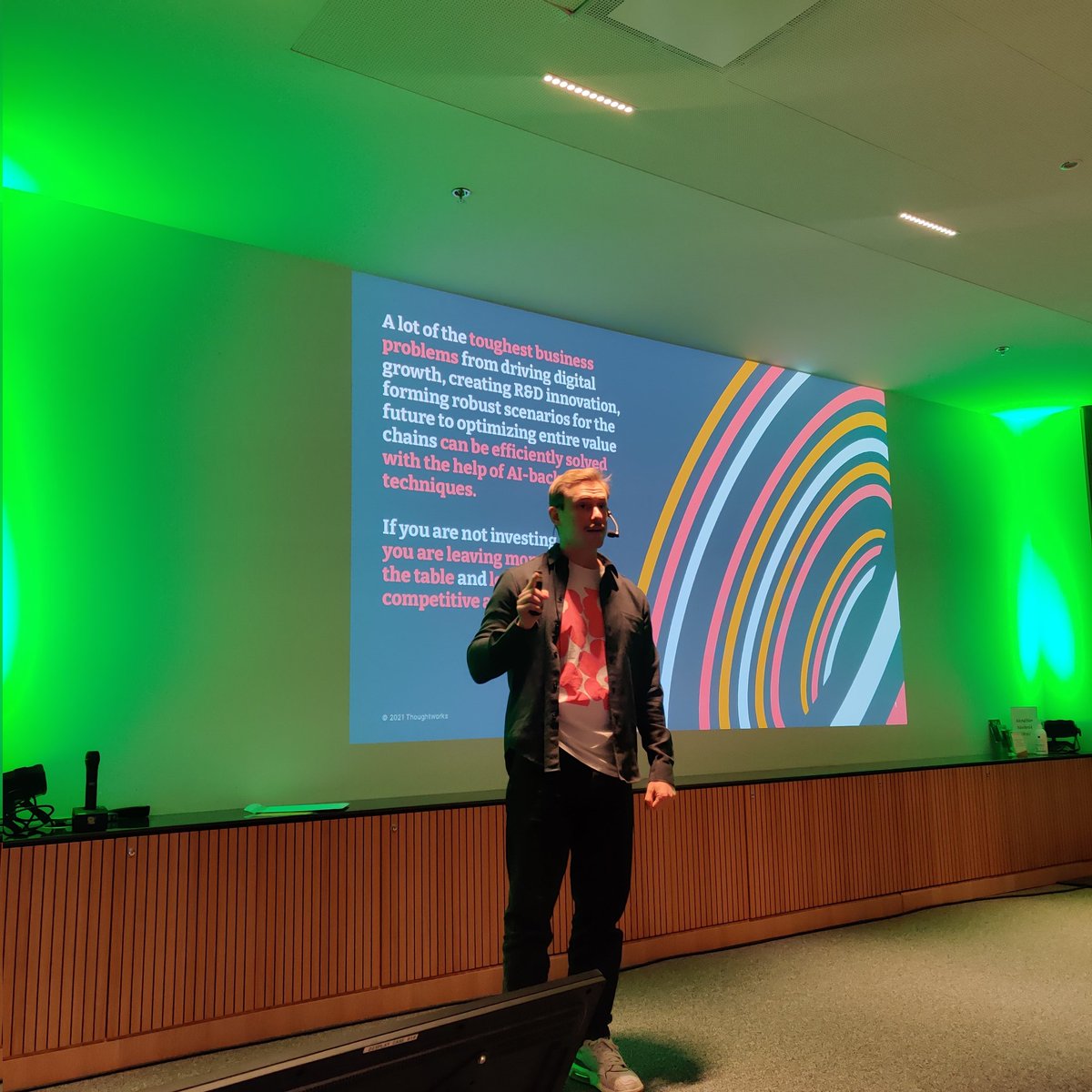 heldata2021's tweet photo. Jarno Kartela from Thoughtworks is the second #heldata2021 presenter! 

Using his own words, Jarno began his "not really a presentation but a major rant" by correcting popular AI related nonsense! https://t.co/WvSyd1YMzp