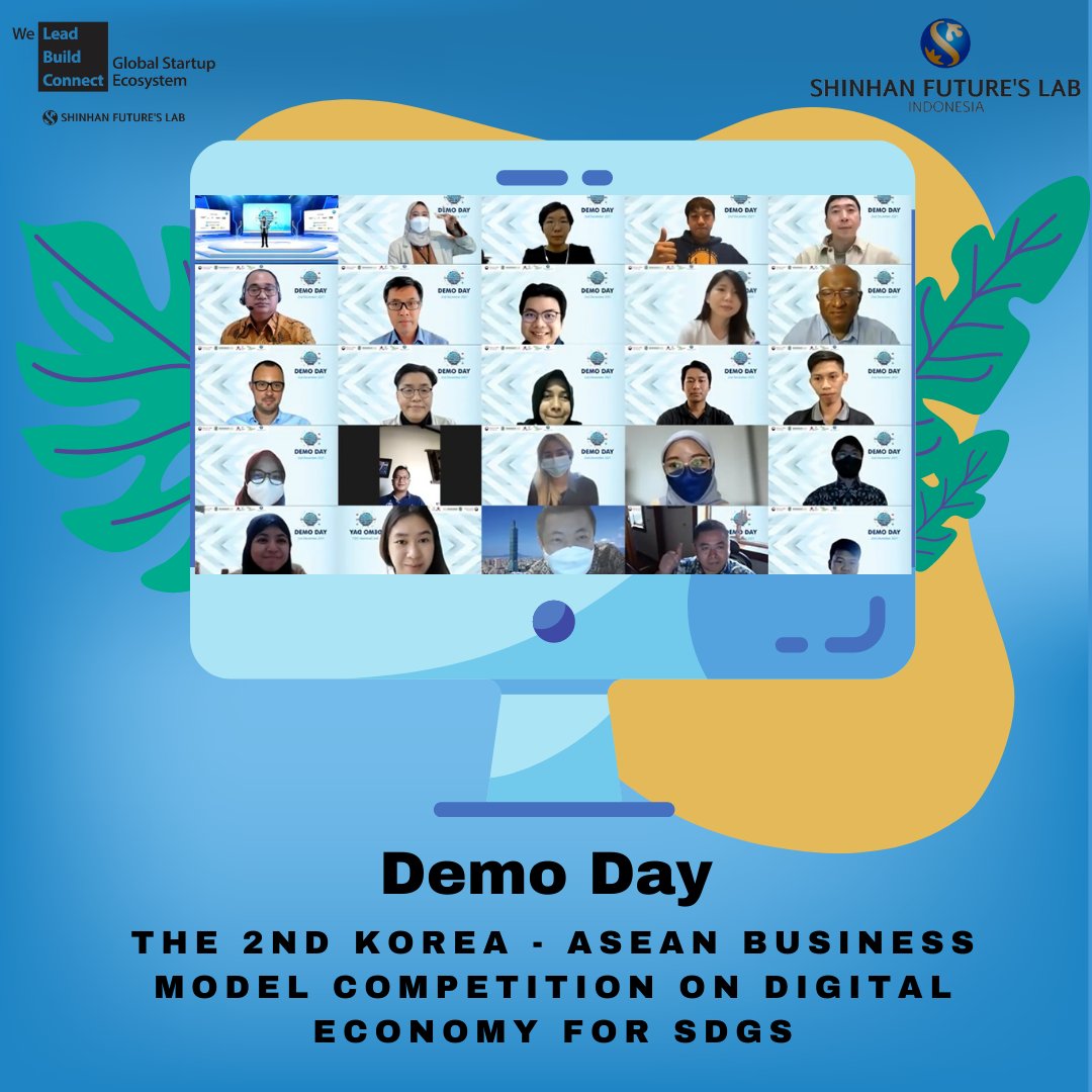 FutureslabID's tweet photo. We could not be more grateful to hundreds of applicants. This DEMODAY of “the 2nd Korea - ASEAN Business Model Competition on Digital Economy for SDGs” was held on December 2, 2021 and very successful. Congratulations for all of the winner! https://t.co/tMqc40h9l3