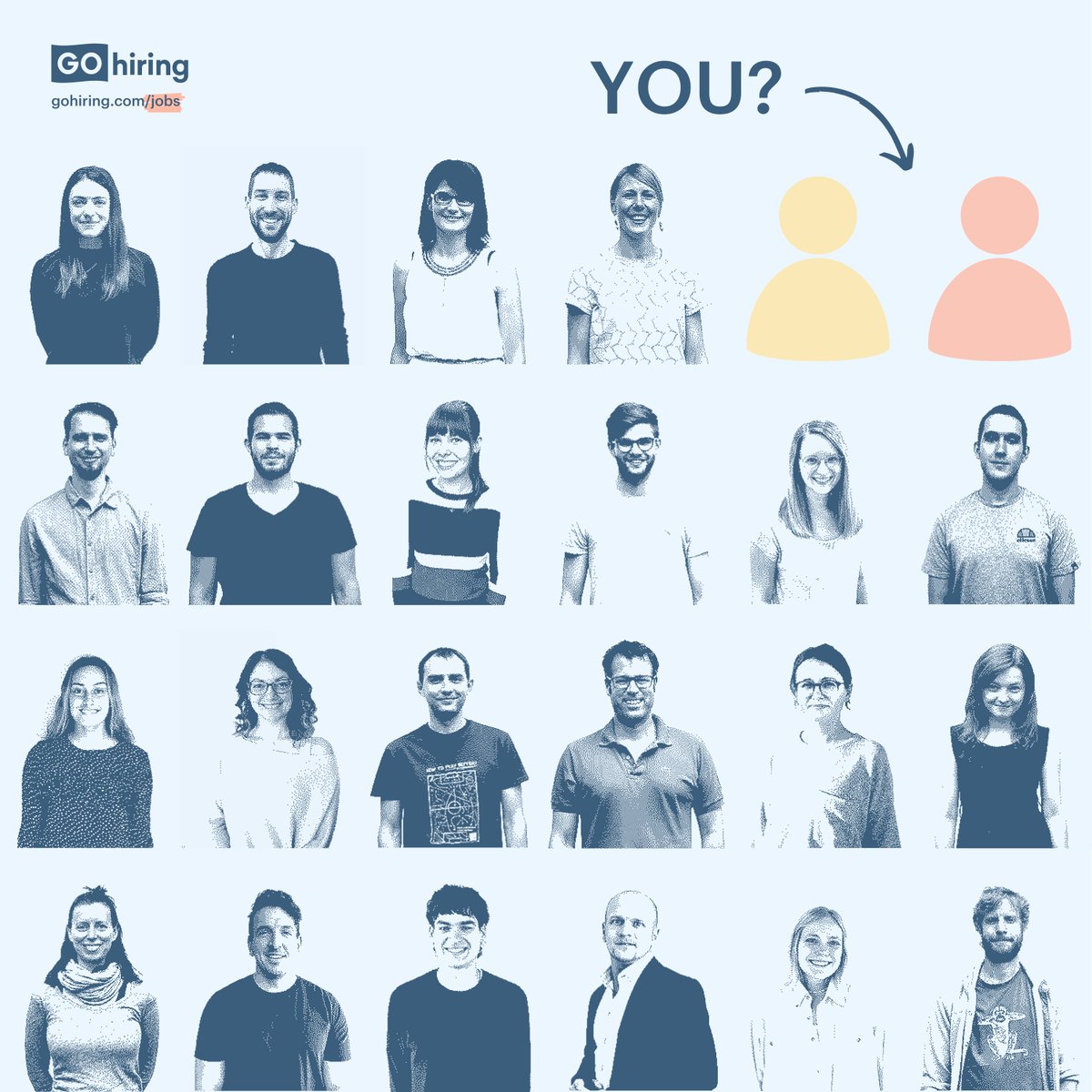 gohiring's tweet photo. The people behind GOhiring. We believe in great software, kindness, automation, and data-driven recruitment. Find our open positions here: https://t.co/SJlUzFd4dA. Tipp: check our website to see from where we all work 🌍 #remote #gohiring https://t.co/UadEDuylzx