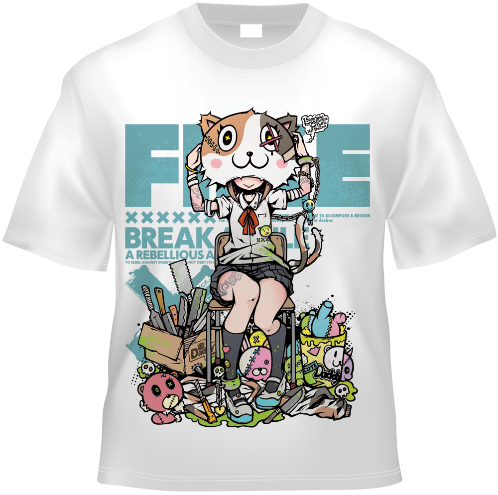 「Tシャツ新作デザイン中
FAKE 」|Project.C.K.のイラスト
