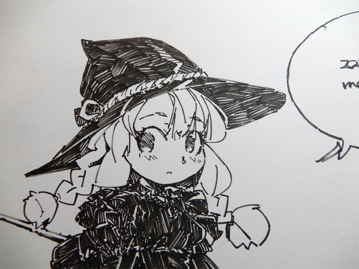 【アナログ1690:病院の待ち時間に描いた絵】途中まで描いてあったものにペン入れ。
#モノクロ 