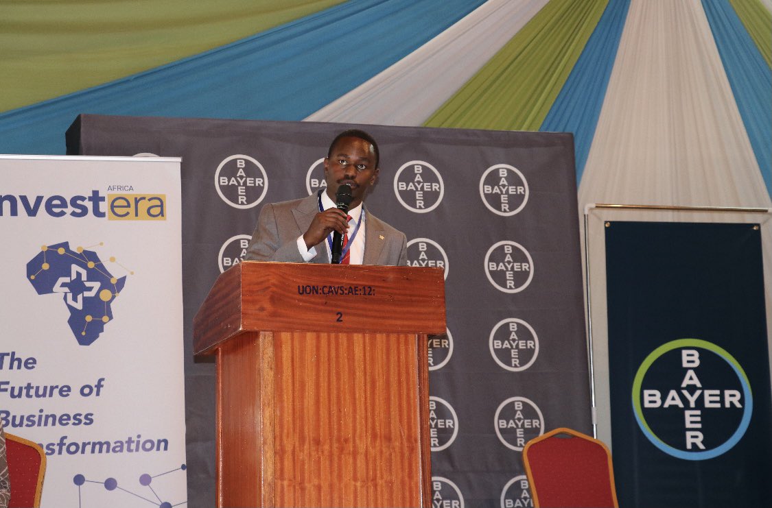 InvesteraPlusAf's tweet photo. In his keynote address during the conference, Investera Plus Africa Executive Director Tito Mutai encouraged students to join Investera Plus Africa Platform to enable them interconnect with worldwide solution providers in agricultural innovation. https://t.co/yXNn52rCLh