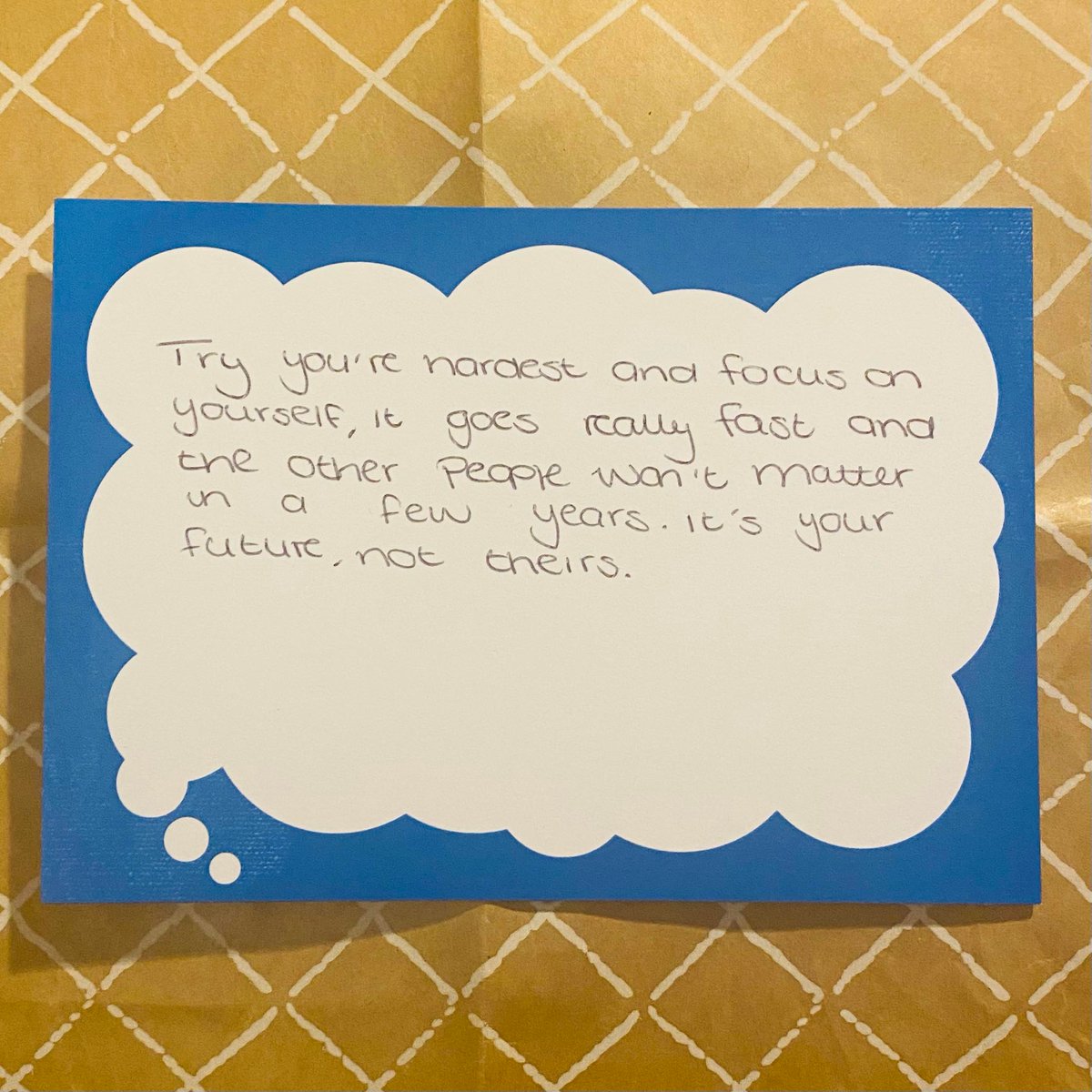hellofutureccop's tweet photo. We had a fantastic day at the Year 11 Progression Day with @TrinSchCarlisle - all the students came up with some fantastic pieces of advice for their Year 10 selves. Here’s a selection of some of our favourites 😍❤️
#myfutureself #gcse #advice #dontsweatthesmallstuff https://t.co/uSvsNWKwd7