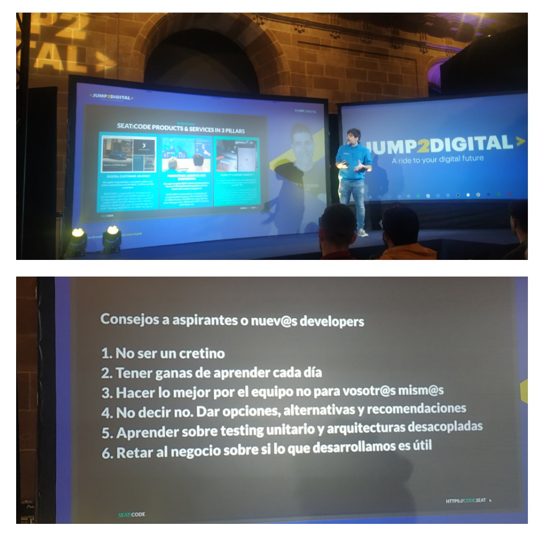 cintadc's tweet image. Genial @buenosvinos @seat_code dando consejos a jóvenes aspirantes a desarrollar su carrera digital! #JUMP2Digital @BDTalent @MWCapital @fundaciobcnfp