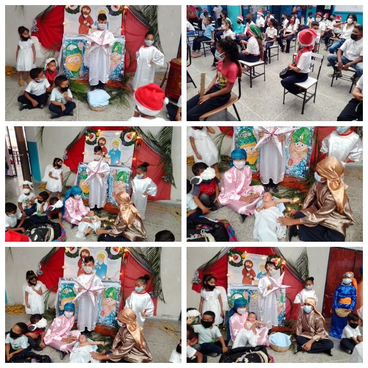 cbit_tacarigua's tweet photo. Jueves 09/12/21 el Cbit Los Tacarigua y los Docentes de la U.E.E Mtro Luis Beltrán Prieto Figueroa en actividades de cierre del primer momento con el montaje del nacimiento viviente y la parranda navideña por grado @FundabitAragua @Fundabit_ https://t.co/JCxDaZ0HsM