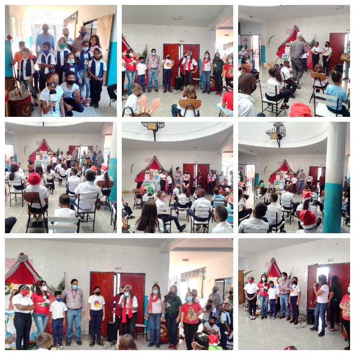 cbit_tacarigua's tweet photo. Jueves 09/12/21 el Cbit Los Tacarigua y los Docentes de la U.E.E Mtro Luis Beltrán Prieto Figueroa en actividades de cierre del primer momento con el montaje del nacimiento viviente y la parranda navideña por grado @FundabitAragua @Fundabit_ https://t.co/JCxDaZ0HsM