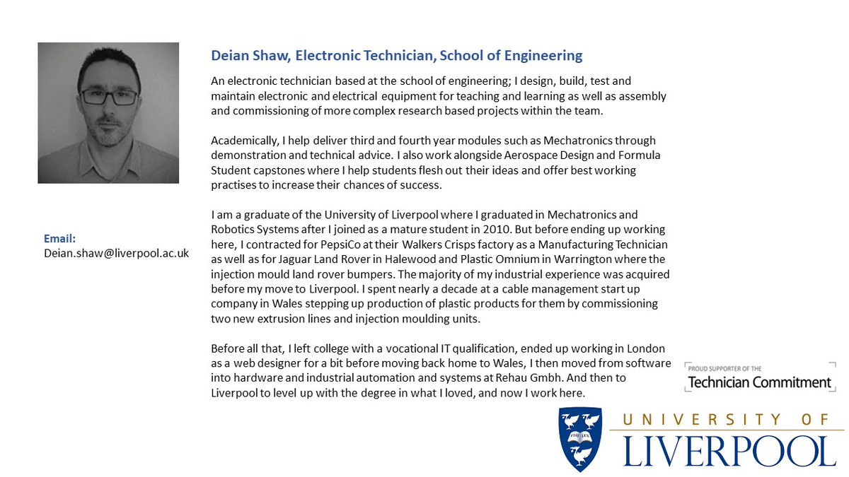 LivUniTechNet's tweet photo. Our final #MeetTheTeam is Deian Shaw!
#TechnicalNetwork #UniversityOfLiverpool https://t.co/EwADDWjKvM