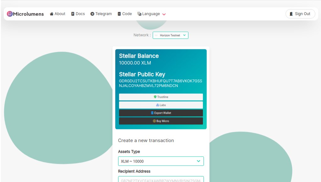 Micro Lumens - Wallet for Stellar Assets tweet media