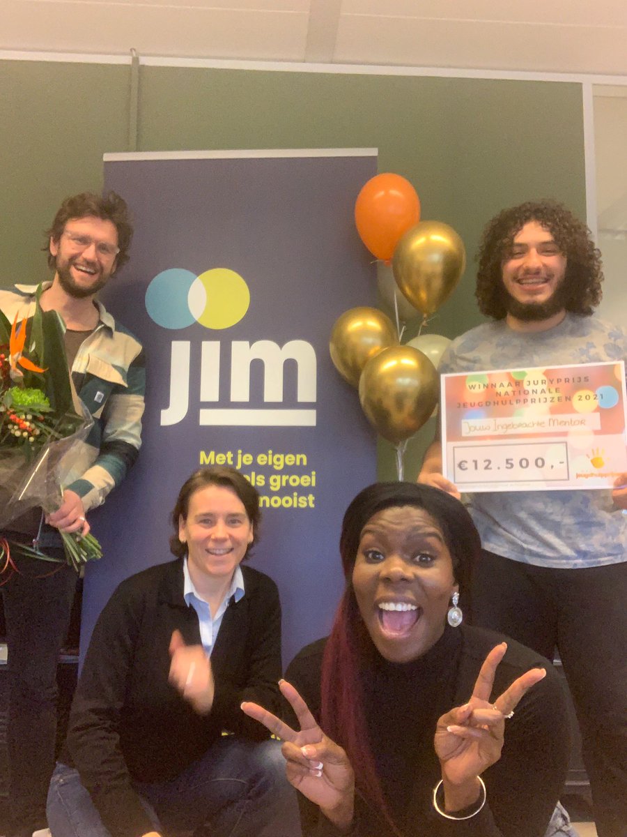 Levivandam's tweet photo. Woehaaa, we hebben met @JIMaanpak de Nationale Jeugdhulpprijs gewonnen! Genomineerd door een jongere en uitgekozen door een jury van jongeren: wauw, wat een compliment!! https://t.co/UT5IUyMgeh