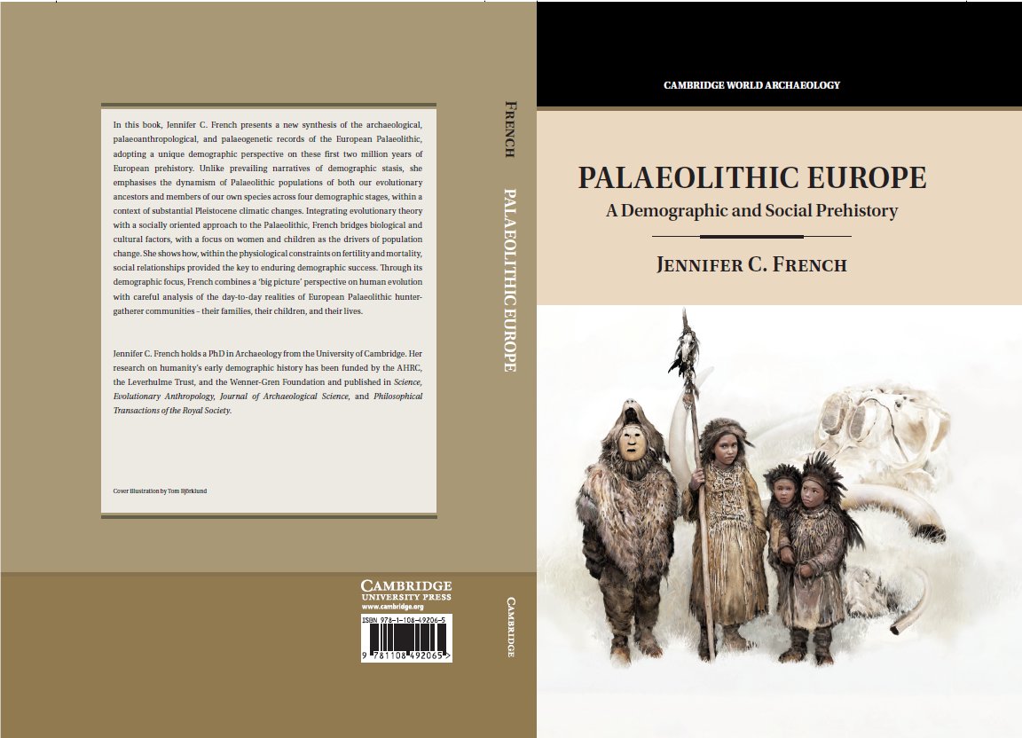 I'm thrilled that my 1st monograph 'Palaeolithic Europe: A Demographic and Social Prehistory' is finally here from @CambridgeUP Many thanks to @LeverhulmeTrust @WennerGrenOrg @UCLarchaeology @LivAncWorlds for funding and support 😊 cambridge.org/gb/academic/su…