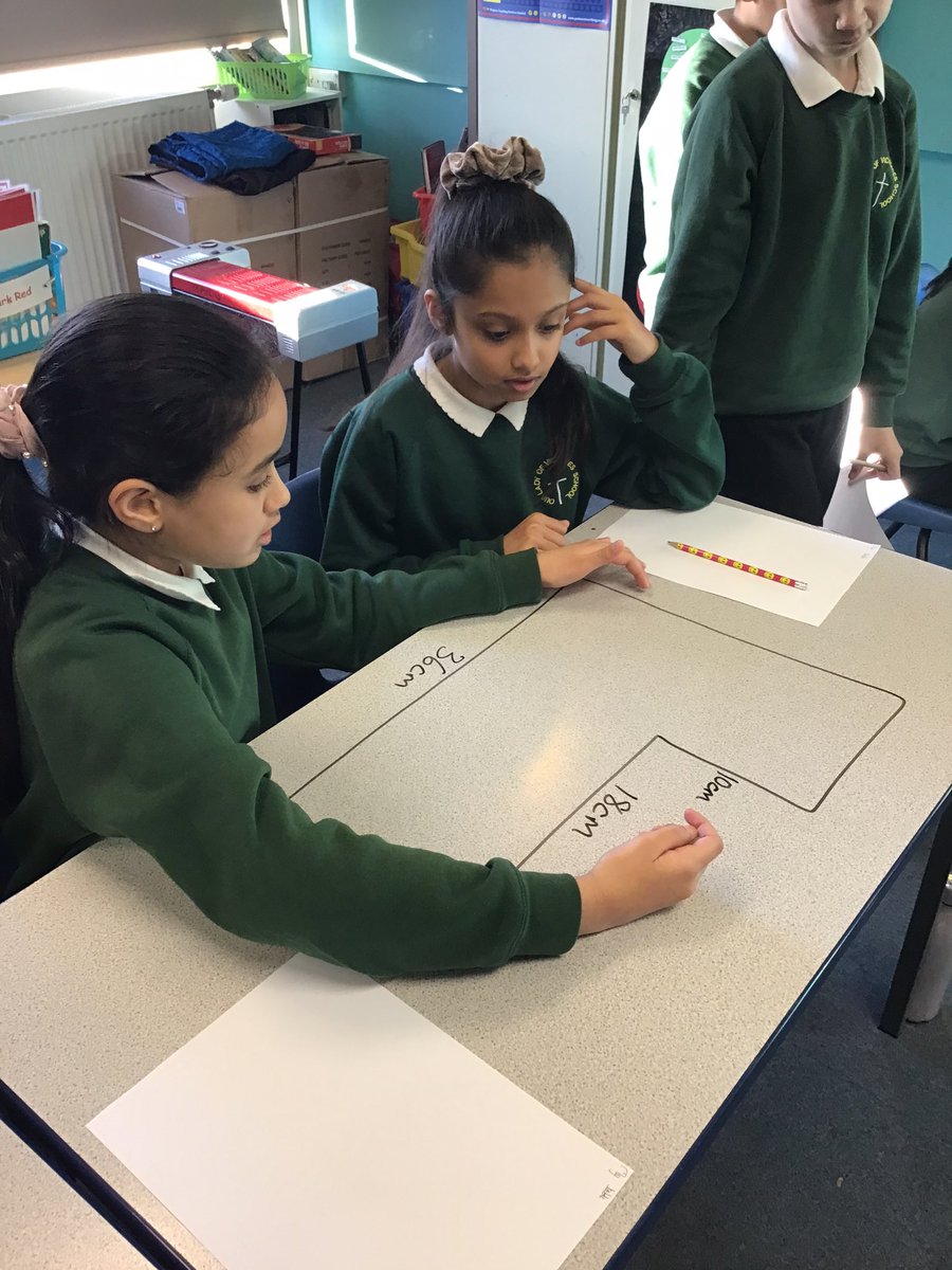 olvschool's tweet photo. Y5 working out the perimeter of the shapes. First person to solve all the questions on the table wins! #interactivemaths @bcw_cat #bestdaysoftheirlives https://t.co/lEOED5DmDS