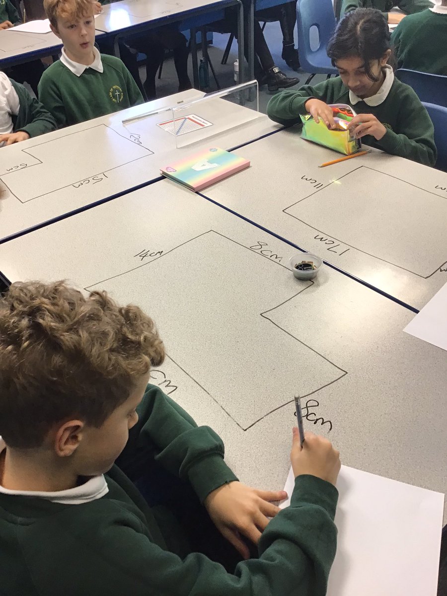 olvschool's tweet photo. Y5 working out the perimeter of the shapes. First person to solve all the questions on the table wins! #interactivemaths @bcw_cat #bestdaysoftheirlives https://t.co/lEOED5DmDS