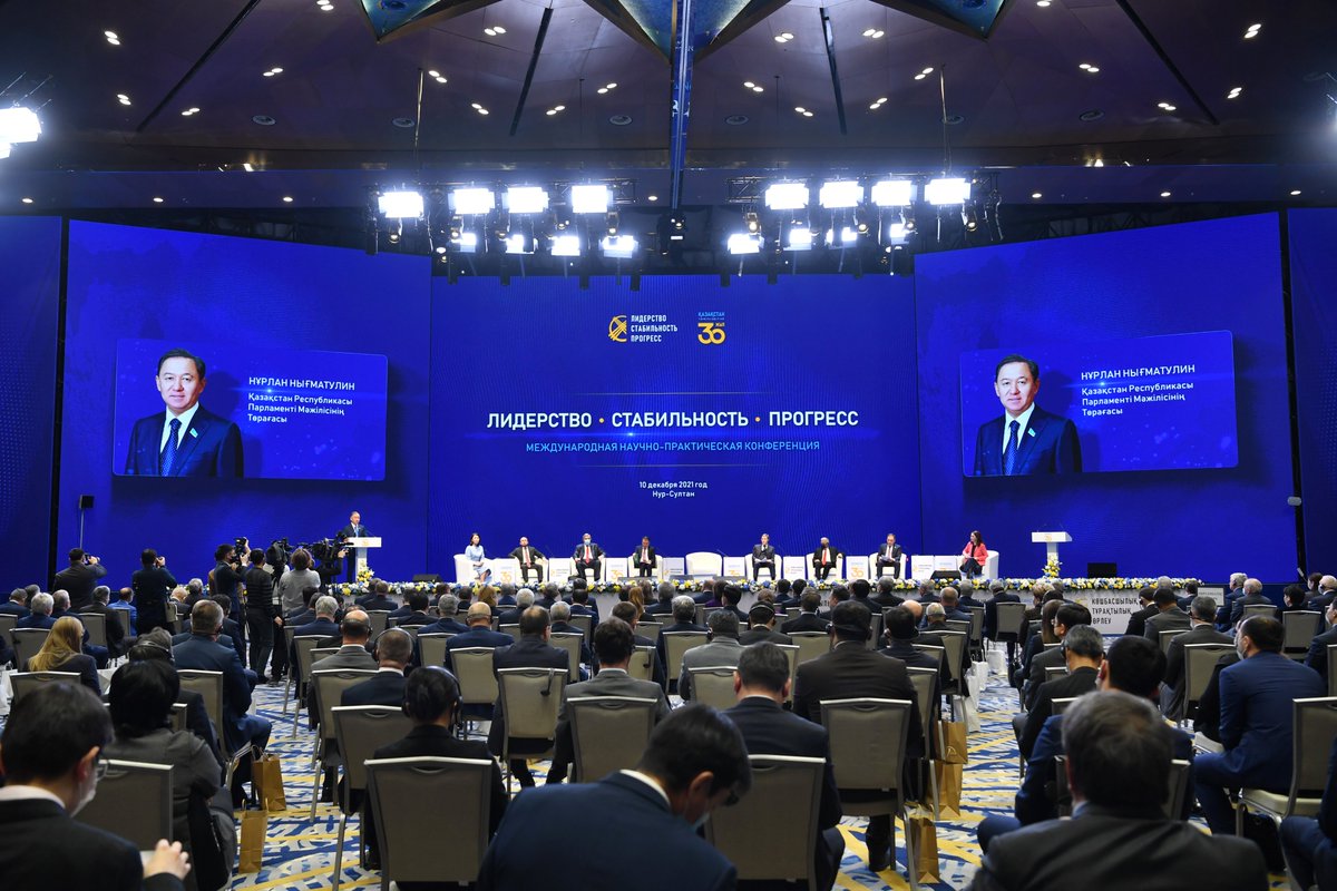 NigmatulinKZ's tweet photo. Выступил на международной конференции «Лидерство. Стабильность. Прогресс», посвящённой 30-летию Независимости. Лидерство Елбасы Н.А.Назарбаева обеспечило стабильное развитие Казахстана, а инициативы Президента К.К.Токаева способствуют дальнейшему прогрессу страны. https://t.co/1lW1BioSis