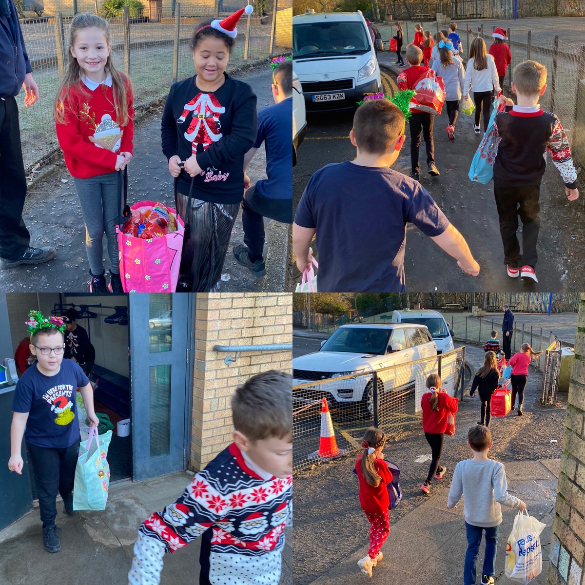 balmalloch's tweet photo. We are blown away by the generosity of everyone who donated to Kilsyth Food Bank. Thank you!😁 The Rights Respecting Committee had their hands full this morning with the donations and they looked great in their Christmas jumpers too! 🤩🎄#RightsRespectingSchool #Article24 #UNCRC https://t.co/1HrS7V2TjY