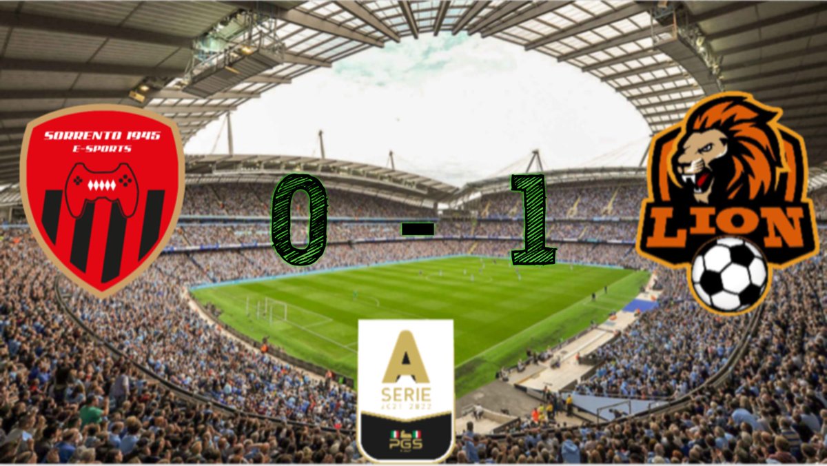 LEON ESPORTS official team AC LEON MONZA & BRIANZA (@teamlionpro) on Twitter photo ๐ | REPORT
๐ | CAMPIONATO SERIE ๐
ฐ๏ธ <a href="/PGS_ITALY/">PGS ITALY</a> @ProClub_LS
๐๏ธ | 18ยบ GIORNATA
๐ | <a href="/SorrentoESports/">Sorrento Calcio 1945 eSports</a>
๐ | 0-1 โ
โฝ๏ธ | <a href="/lion_maso/">LioN_Maso</a>
๐ | <a href="/MaransD/">Daniel Marano</a> ๐ | REPORT
๐ | CAMPIONATO SERIE ๐
ฐ๏ธ <a href="/PGS_ITALY/">PGS ITALY</a> @ProClub_LS
๐๏ธ | 18ยบ GIORNATA
๐ | <a href="/SorrentoESports/">Sorrento Calcio 1945 eSports</a>
๐ | 0-1 โ
โฝ๏ธ | <a href="/lion_maso/">LioN_Maso</a>
๐ | <a href="/MaransD/">Daniel Marano</a>