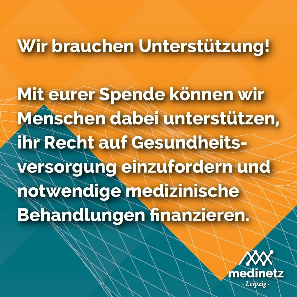 MedinetzLeipzig's tweet photo. Unterstützt uns auf Betterplace oder teilt unseren Spenden-Aufruf!
https://t.co/ClfdApYjWG https://t.co/ErxZNFbOoV
