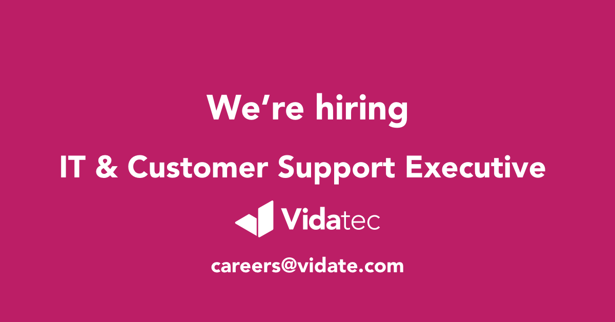 We are growing &amp; hiring. This is an exciting opportunity where you will be supporting our colleagues and customers. Check out the job description and apply online: hubs.li/Q010ygqP0

#jobs #dundee #tech #itsupport #customersupport #WeAreVidatec