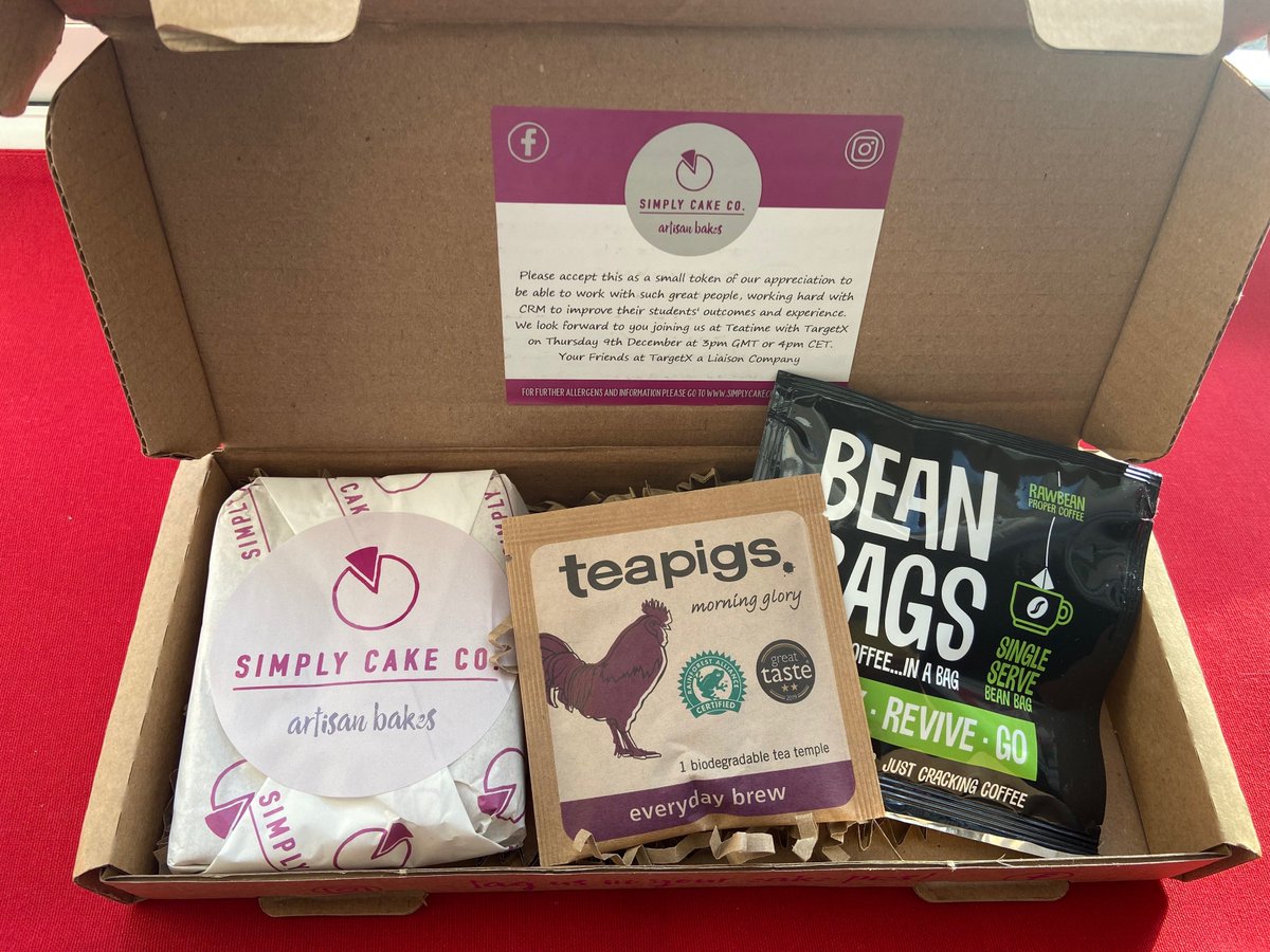 targetx's tweet photo. Open for a surprise...it's Tea Time with TargetX! Thank you to those around the globe who joined us, especially the schools who shared their stories: @uniofeastanglia @LancasterUni @ceu.
We truly appreciate your insights! https://t.co/aCWUwre3Si