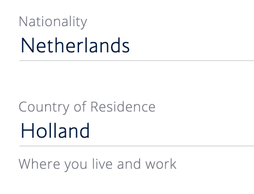 Why have Holland as Country on Boarding Digitalization form <a href="/British_Airways/">British Airways</a> ? Please watch this by <a href="/cgpgrey/">CGP Grey 🐝</a> : youtube.com/watch?v=eE_IUP…
