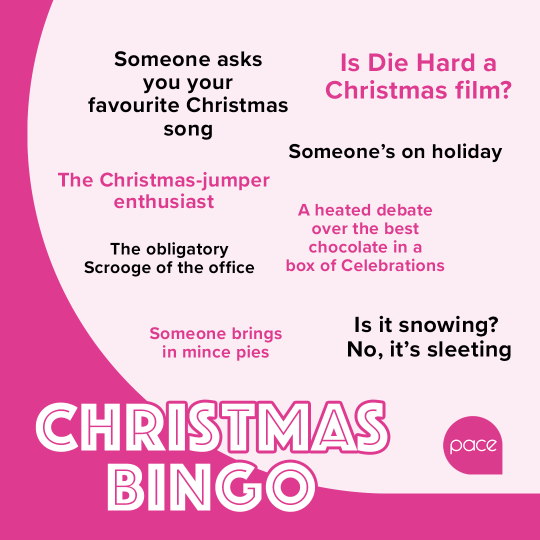 PaceComms's tweet photo. Eyes down, it's time for office Bingo!
✨Festive Edition ✨
Yes, Die Hard is a Christmas film! 🎄
#hull #pacecomms #yorkshire #agency #agencylife #creatives https://t.co/odFxjiD4MA