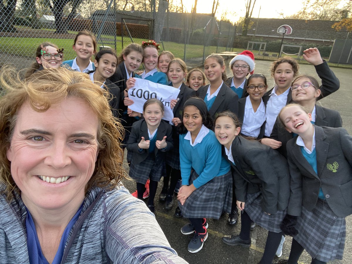 BGS_JuniorSch's tweet photo. Class 6I have had a very active end to the term! Mrs Inkson set herself the challenge to run 1000km this year and was joined for the final 1km by her class. What a great way to end the term! https://t.co/u4YdHJJ27C