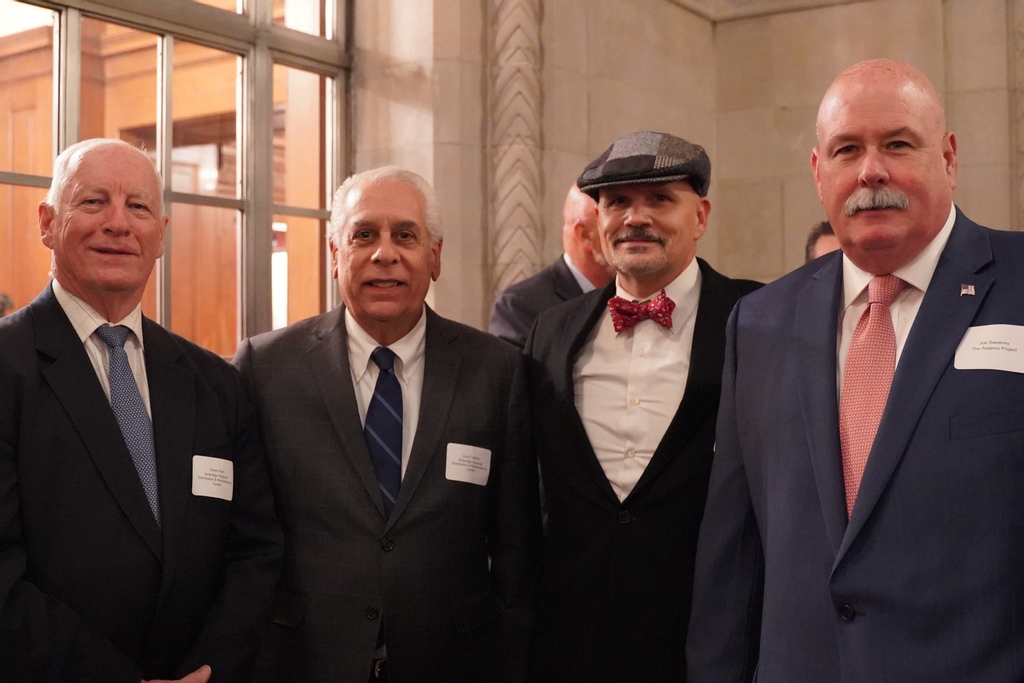 AmbridgeRegCtr's tweet photo. What a great @NAIOPpittsburgh Holiday Party! Von was joined by Gene, Louis &amp; Joeseph Sweeney of @asservoproject, who we're partnering with on the April 22 Clays For Change charity clay shoot! RSVP before the Early Bird special flys off at https://t.co/4FNGTaxUed

#CREpgh #Charity https://t.co/cG16nK4Rmw