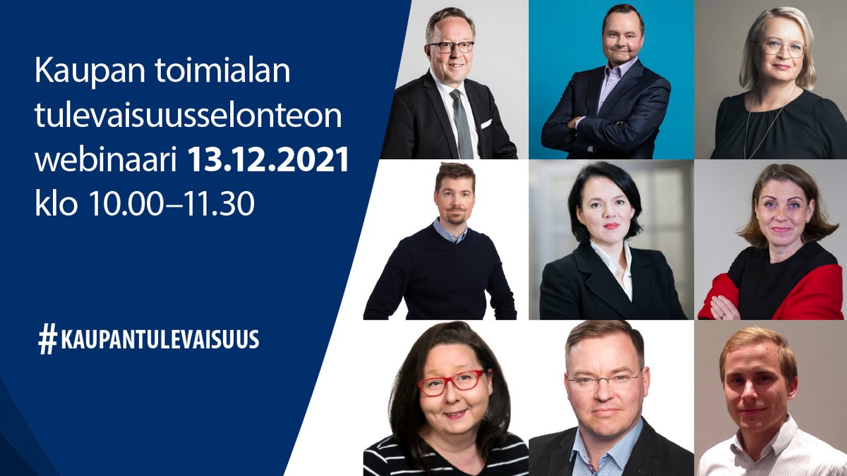 TEM (@tem_uutiset) on Twitter photo Maanantaina keskustelussa #kaupantulevaisuus!
Elinkeinoministeri <a href="/MikaLintila/">Mika Lintilä</a> avaa tilaisuuden. Keskustelua mm. aiheista:
🔸#digitalisaatio
🔸#verkkokauppa
🔸#muuttuvaosaaminen
🔸kaupan tulevaisuusselonteko
Hyppää linjoille👇#kauppa
tem.videosync.fi/kaupan-tulevai… Maanantaina keskustelussa #kaupantulevaisuus!
Elinkeinoministeri <a href="/MikaLintila/">Mika Lintilä</a> avaa tilaisuuden. Keskustelua mm. aiheista:
🔸#digitalisaatio
🔸#verkkokauppa
🔸#muuttuvaosaaminen
🔸kaupan tulevaisuusselonteko
Hyppää linjoille👇#kauppa
tem.videosync.fi/kaupan-tulevai…