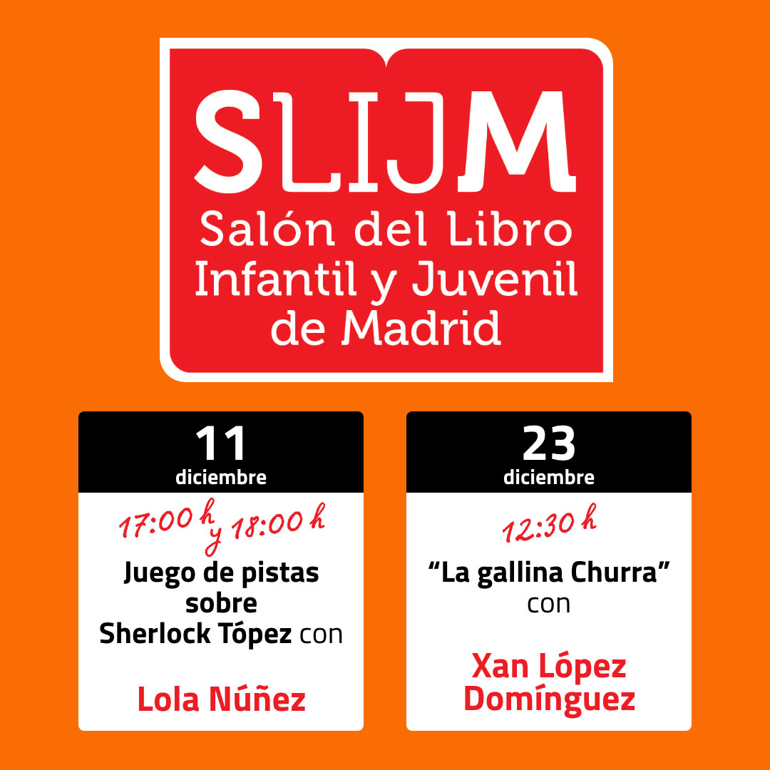 Edelvives's tweet photo. Mañana, 11/12, @Loladolo y Sherlock Tópez tienen preparados dos divertidos juegos de pistas en el #SLIJM. Esperan a los mini detectives a las 17:00 y a las 18:00 h para resolver un misterio.

Imprescindible inscripción➡️ https://t.co/dZCRb6syNi 
#EdelvivesSiempreContigo https://t.co/jV9KHaWujW