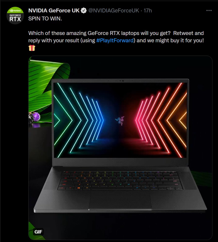 mees120's tweet photo. @NVIDIAGeForceUK This is a lucky stop. It would be more than awesome to get this for my study as a game designer! #PlayItForward https://t.co/XDt7293Dpn
