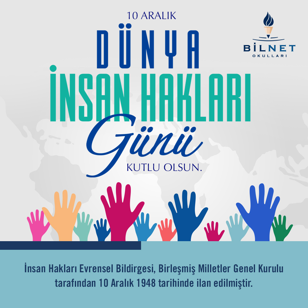 Dünya İnsan Hakları Günü Kutlu Olsun.

#bilnetokulları #bilnetschools #insanhaklarıgünü #insanhaklarıevrenselbildirisi