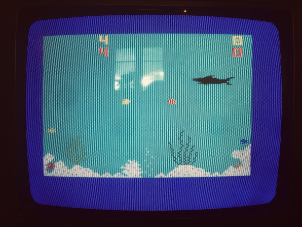 WarpZoneCorp's tweet photo. Before Subnautica, Ecco the Dolphin, there was “Shark Shark!” on #Intellevision 🦈.
#retrogaming https://t.co/4uS6ioJRBI