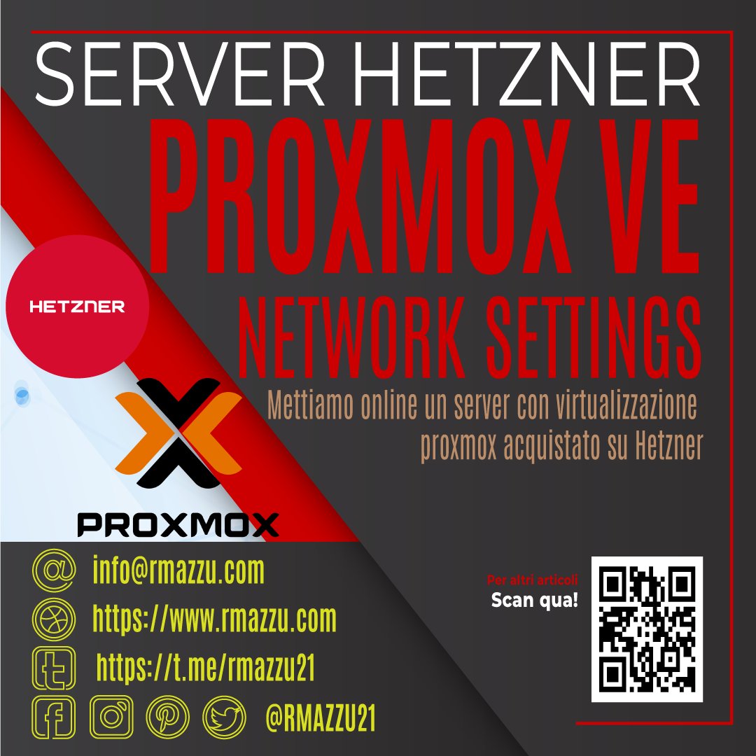 rmazzu21's tweet photo. Configurazione della #rete su un #server ospitato nel #datacenter @Hetzner_Online  con installato @TProxmox 

https://t.co/kobJ1bihTm

#network #networking #proxmox #linux #sysadmin #security #hosting #tech #java #web #networker  #virtualizzazione #rmazzu  #javascript #hetzner https://t.co/HzhPTjS3F8